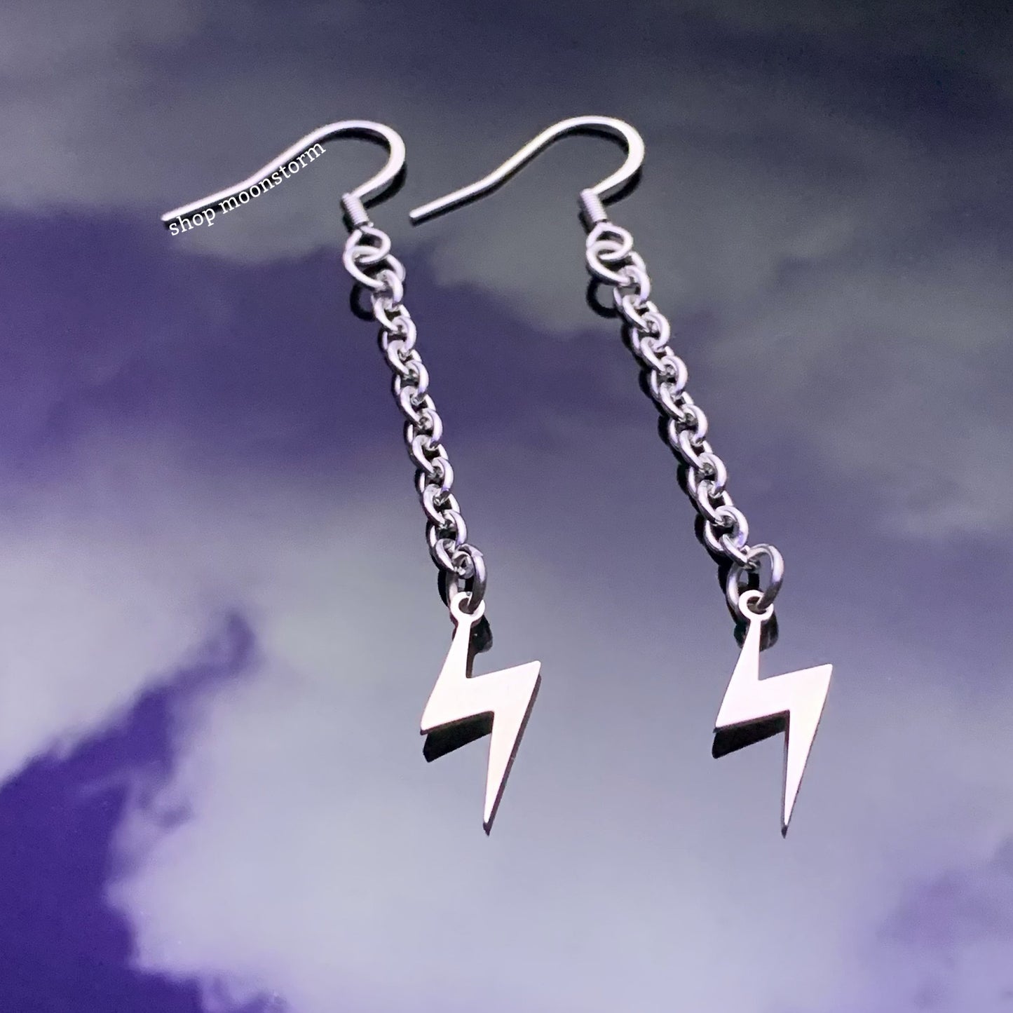 Lightning Bolt Drop Earrings