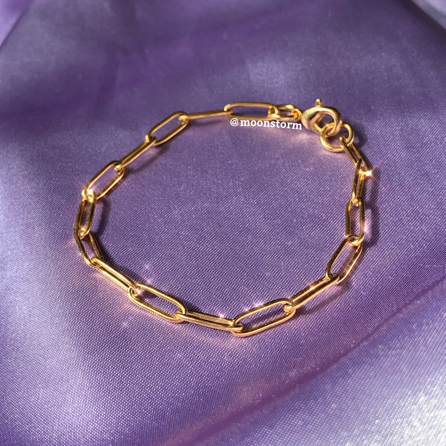 Gold Paperclip Bracelet