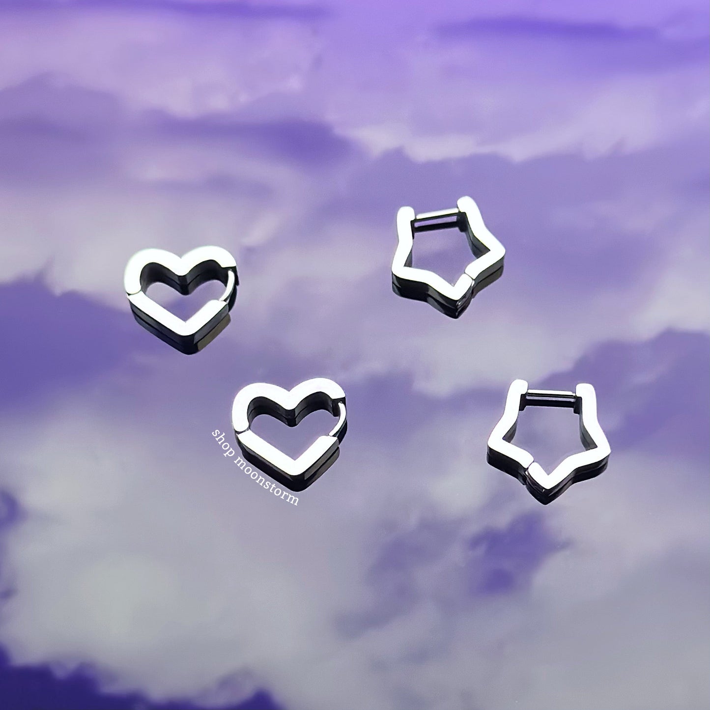 Star & Heart Hoop Earring Pack (Set of Two)