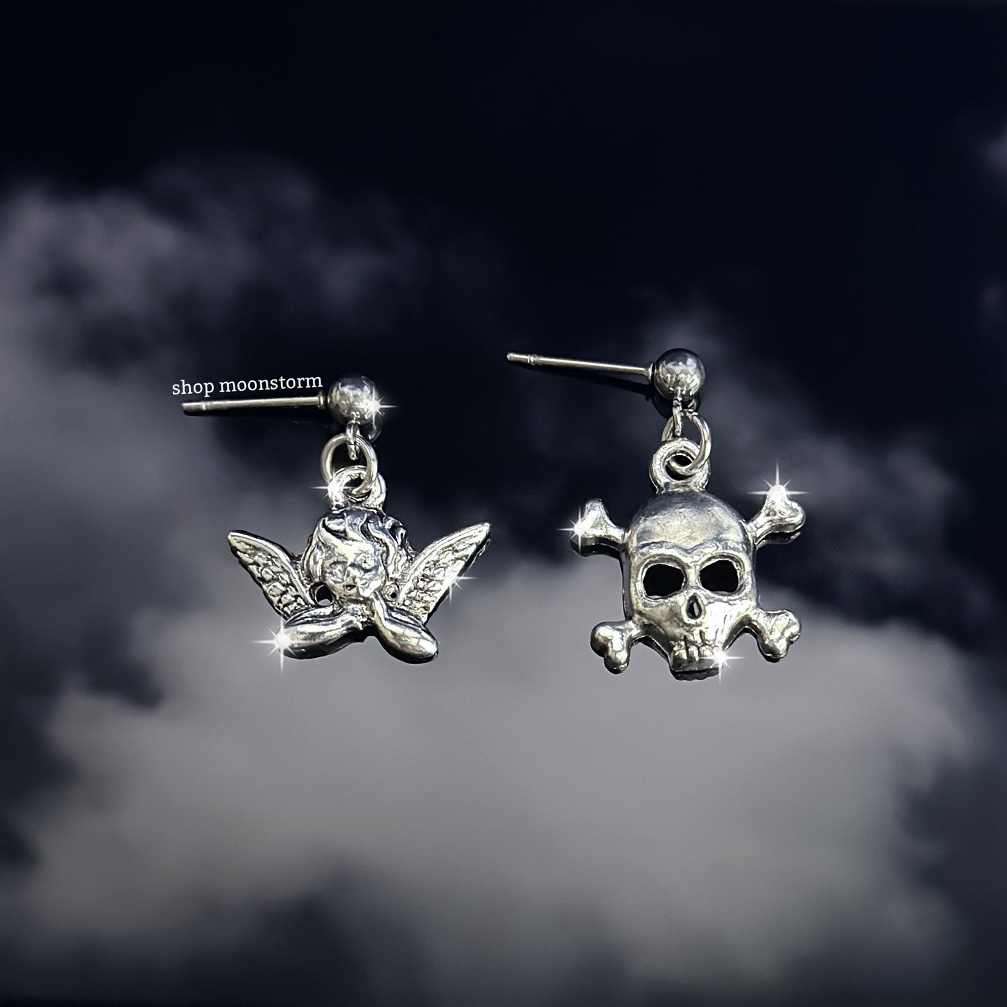 Angel & Skull Stud Earrings