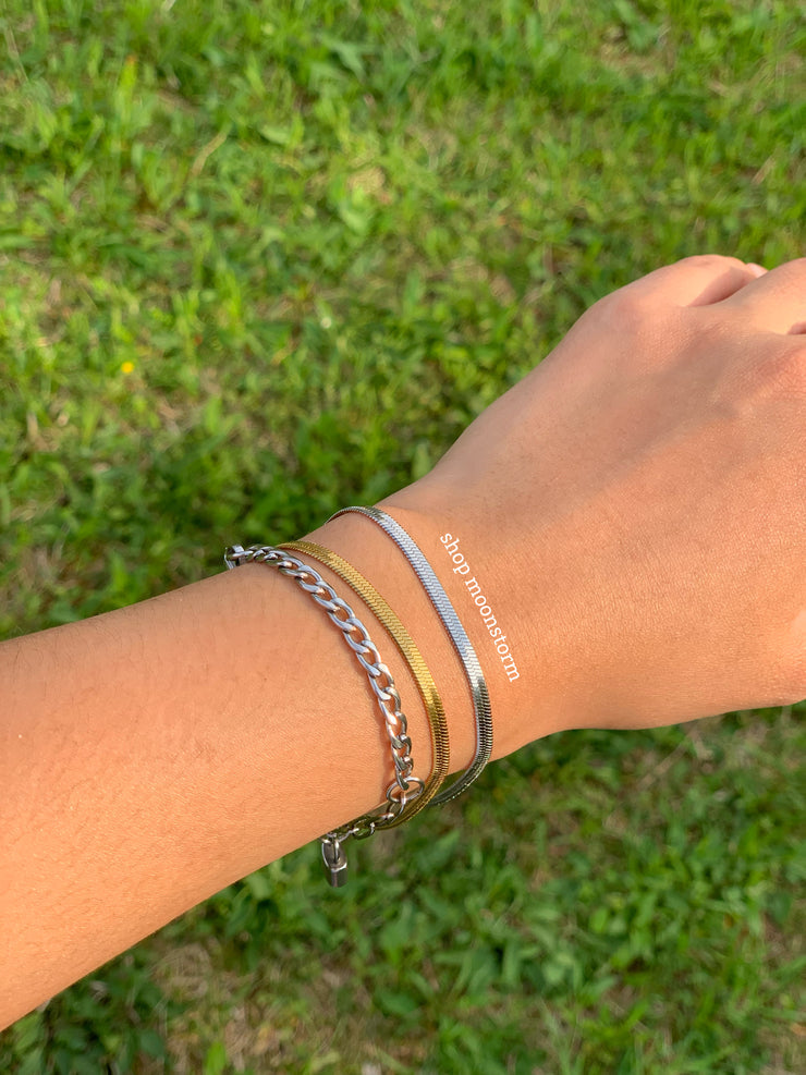 5mm Silver Cuban Bracelet