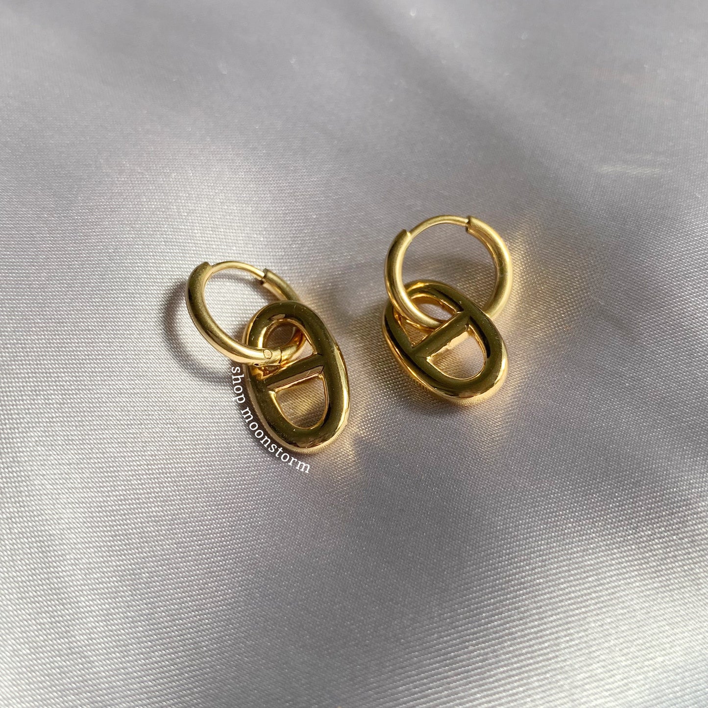 Gold Soda Tab Hoop Earrings