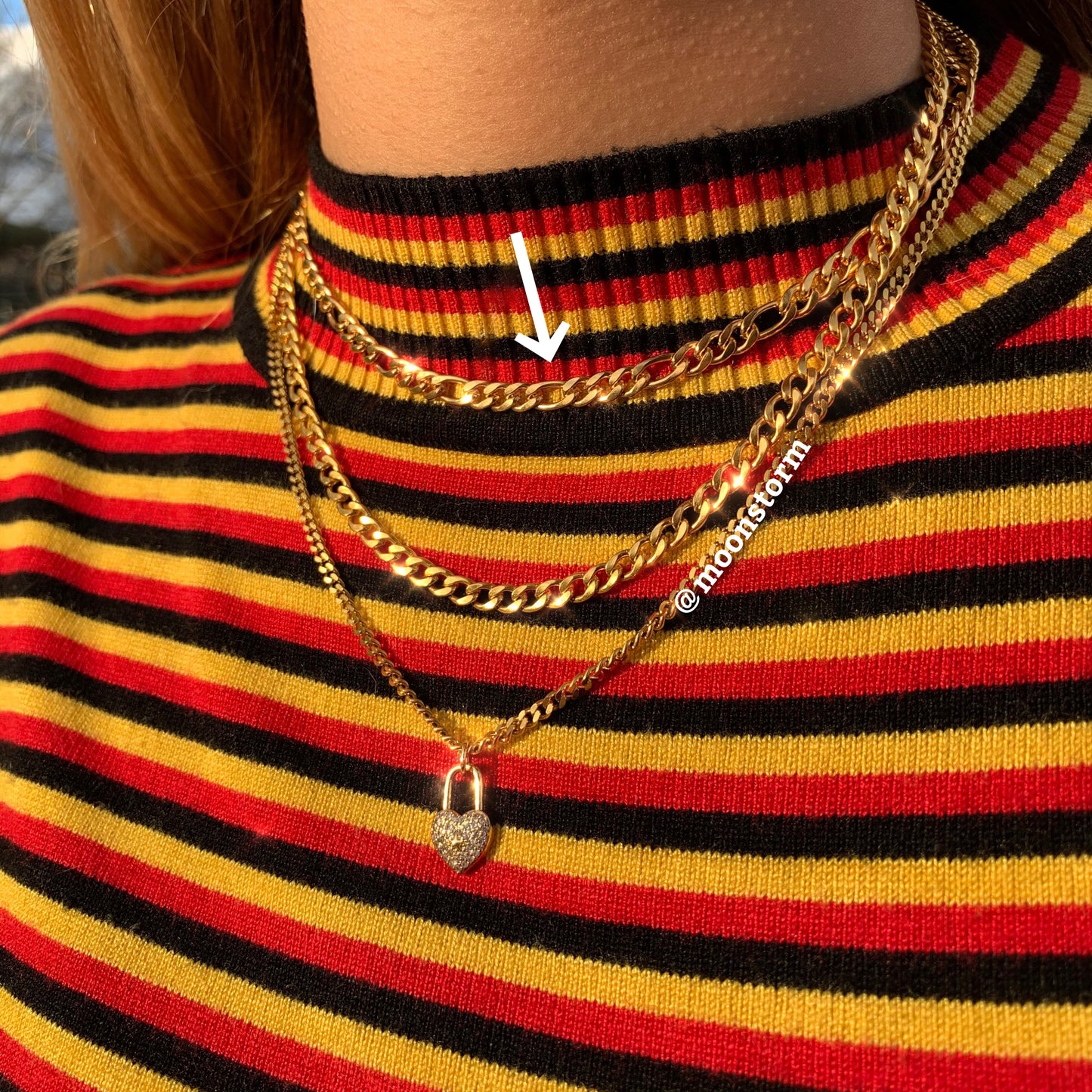 5mm Gold Figaro Necklace