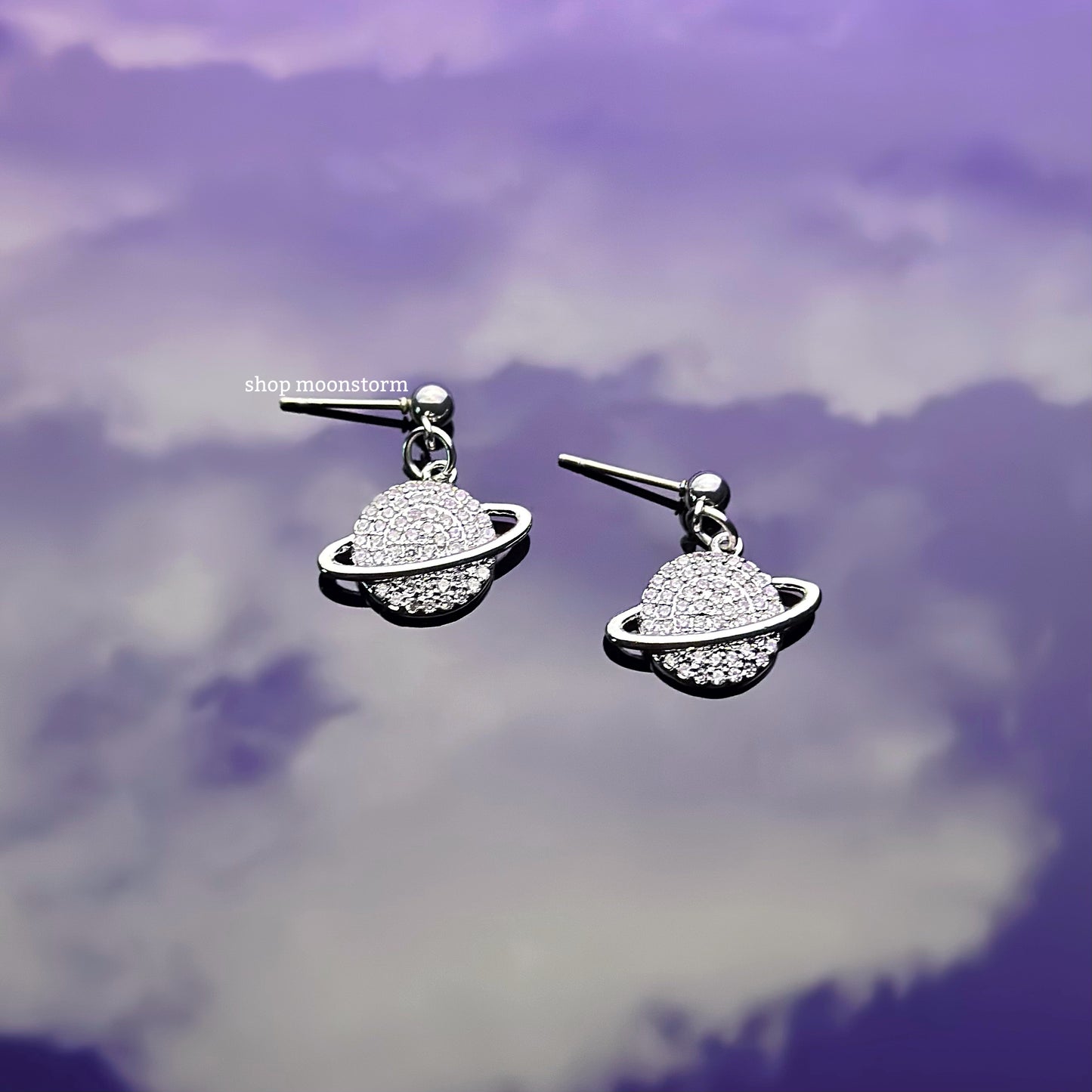Saturn Planet Stud Earrings