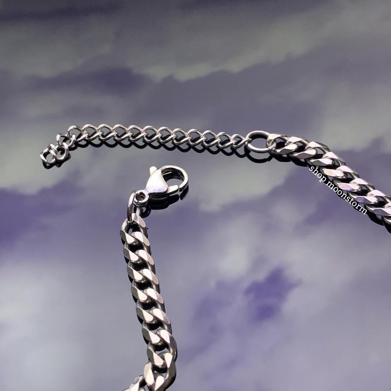 Black Heart & Cross Charm Necklace