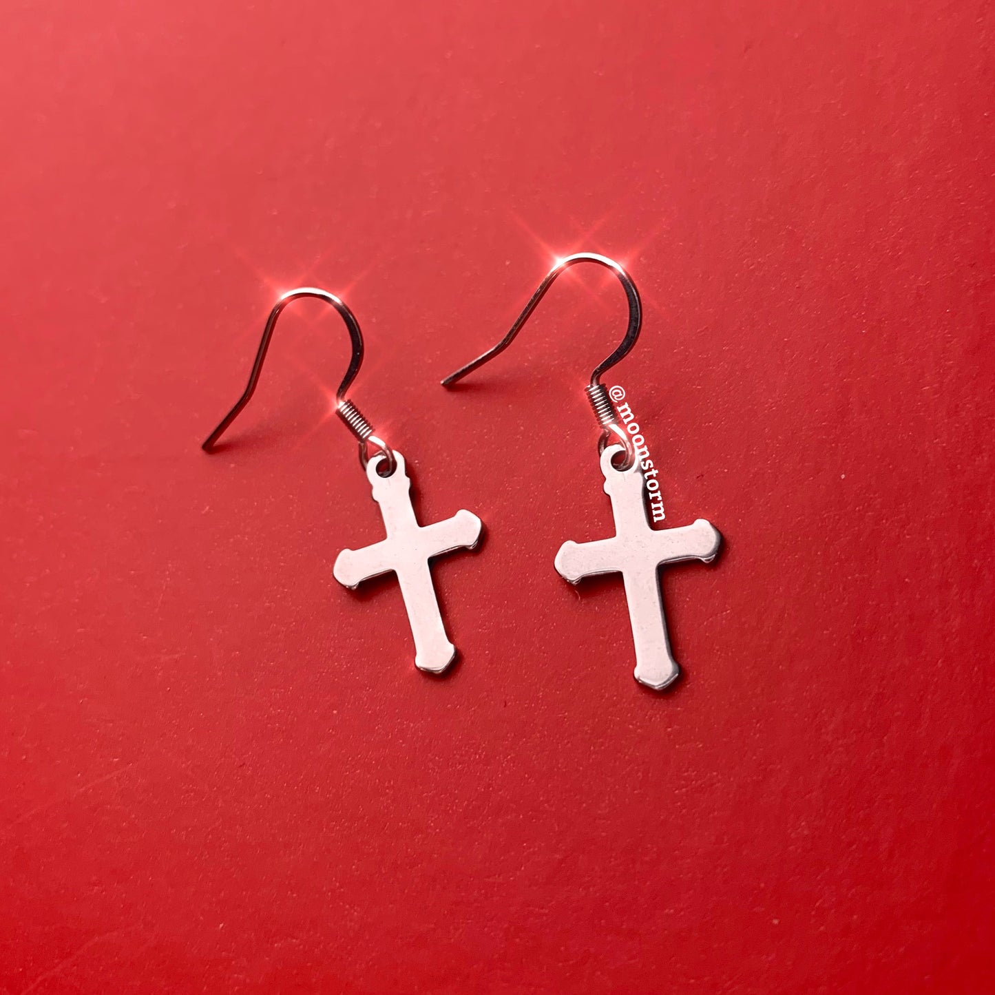 Silver Cross Earrings