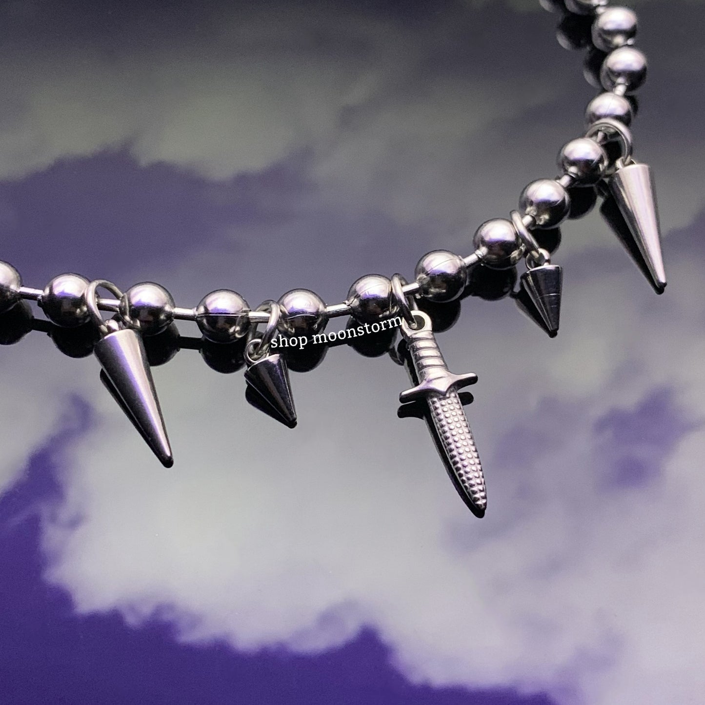 Sharp Ball Chain Necklace