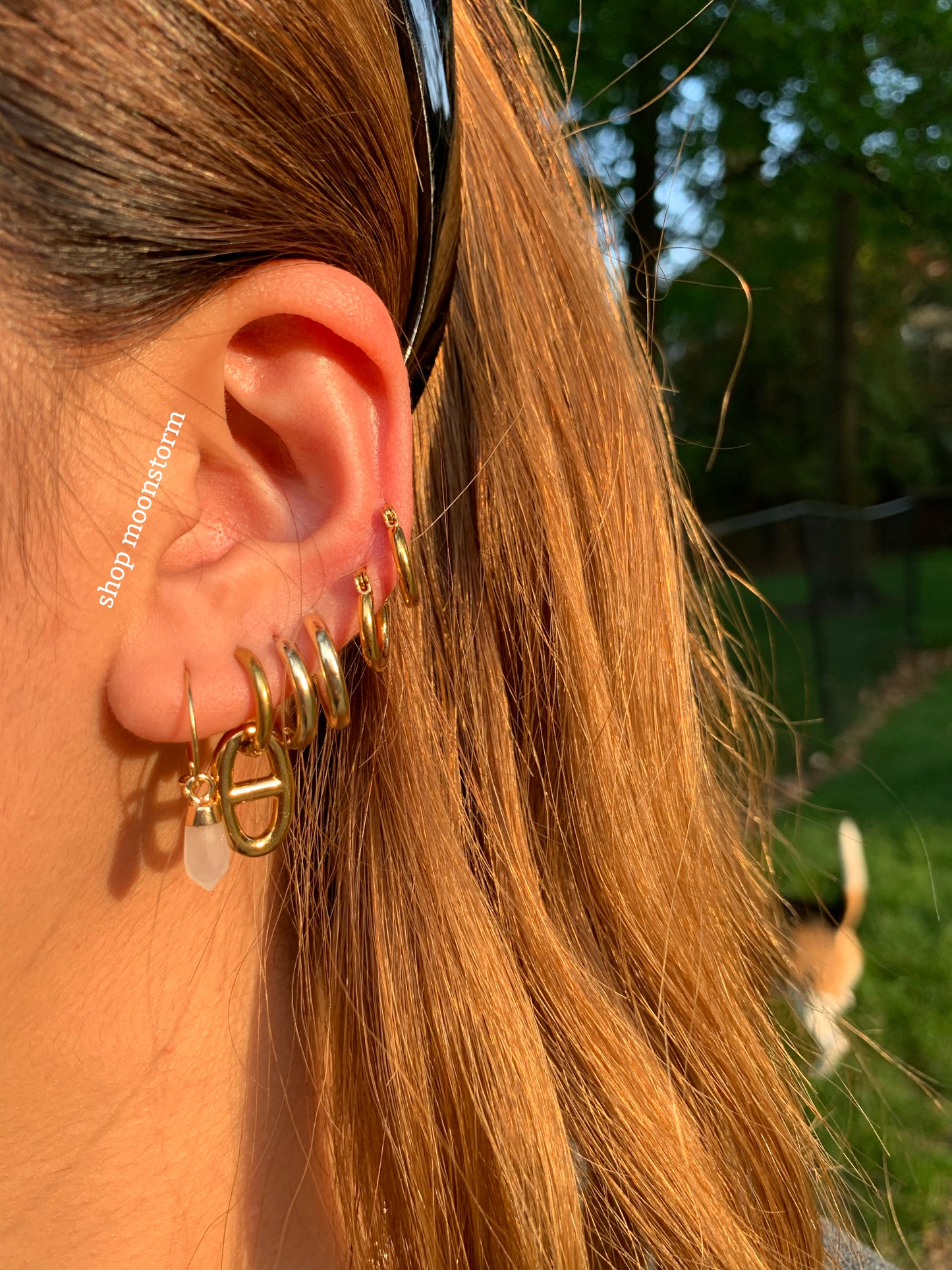 Gold Soda Tab Hoop Earrings