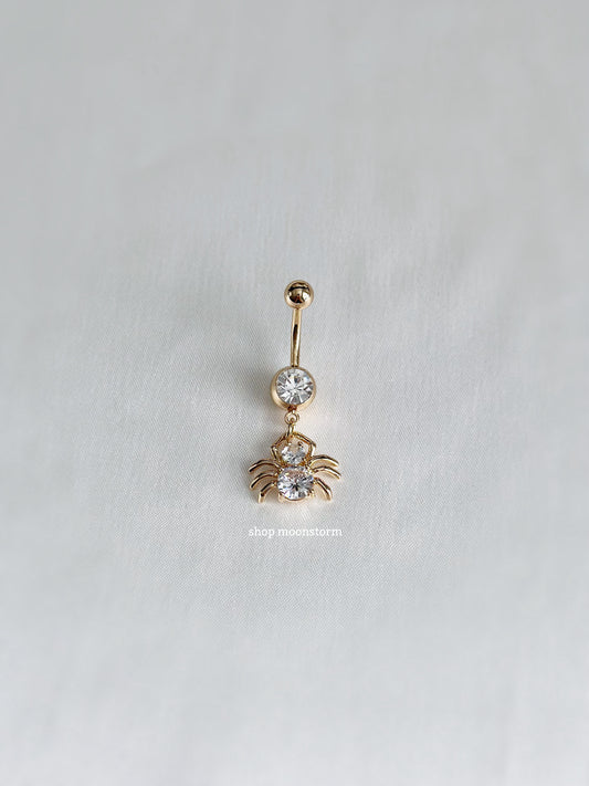 Gold Spider Belly Ring