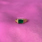 Gold Emerald Crystal Ring