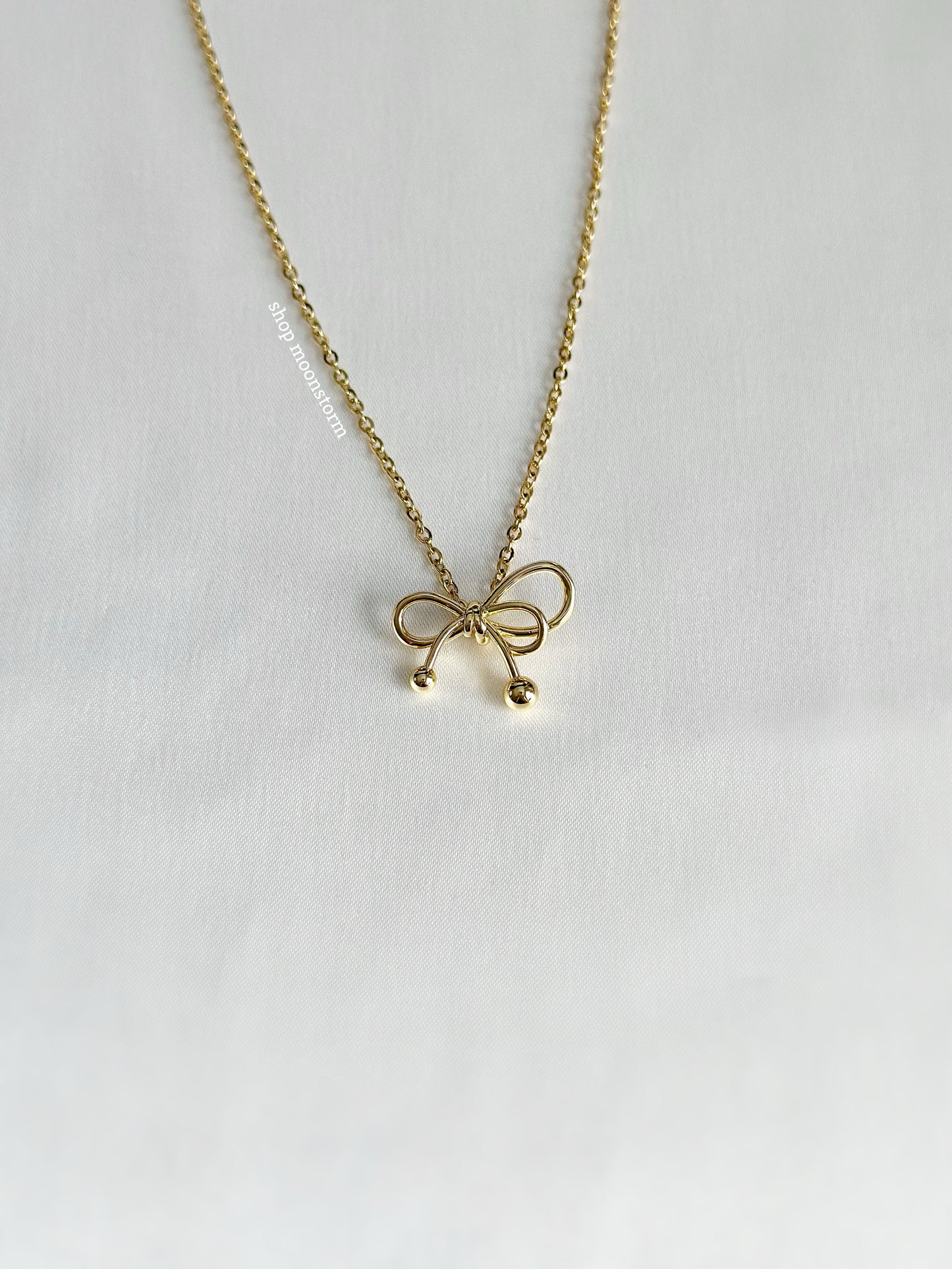 Dreamer Bow Necklace (Gold Version)