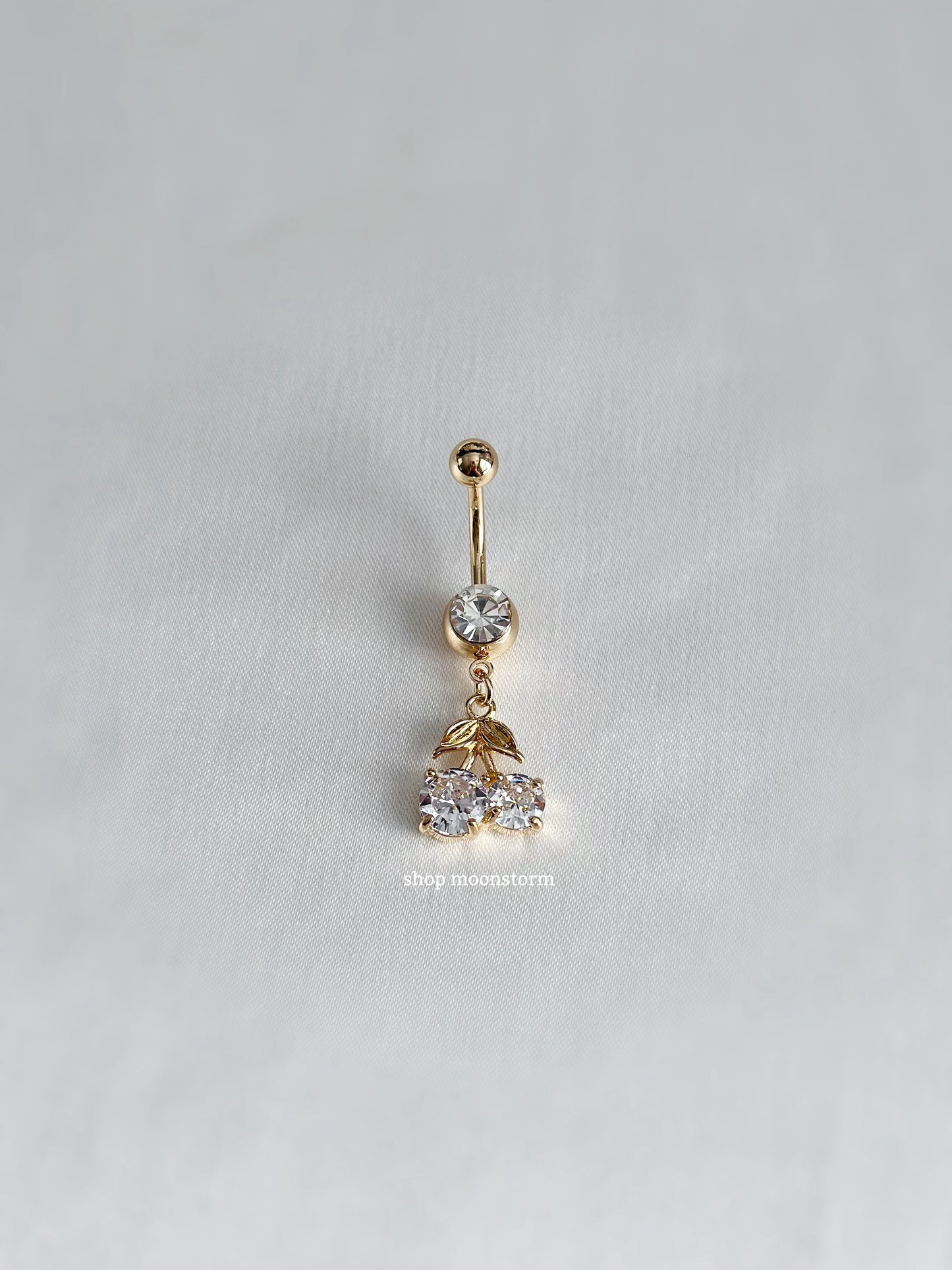 Gold Cherry Belly Ring