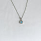 CZ Blue Evil Eye Necklace