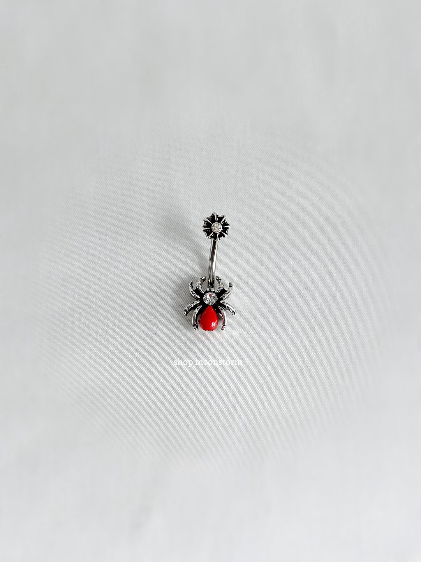 Red Spider Belly Ring