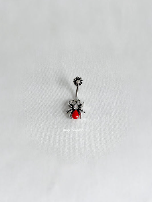 Red Spider Belly Ring