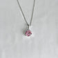 CZ Rose Quartz Necklace