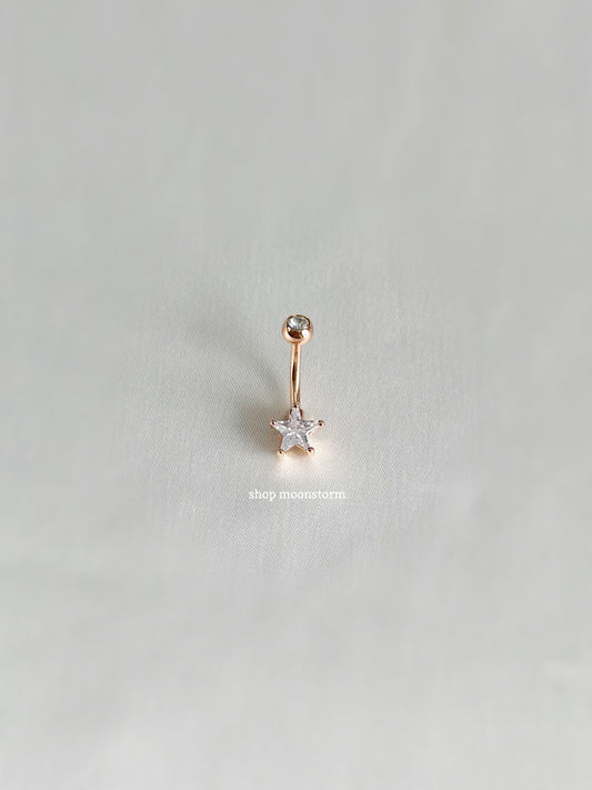 Rose Gold Star Belly Ring