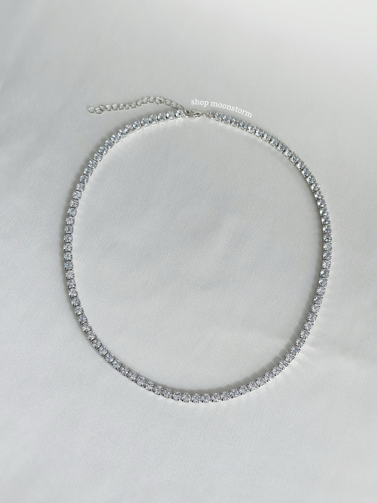 Silver Tennis Necklace