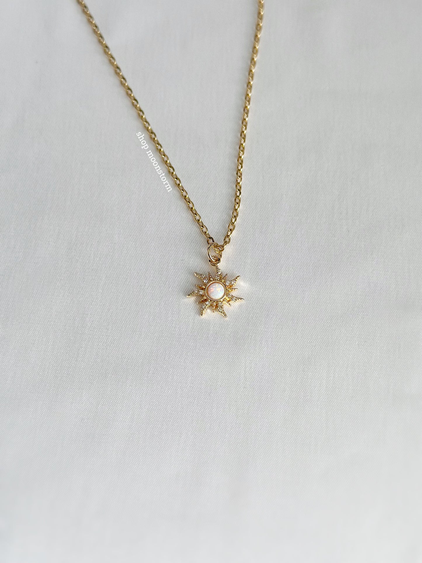 Afterglow Sun Necklace (White Version)