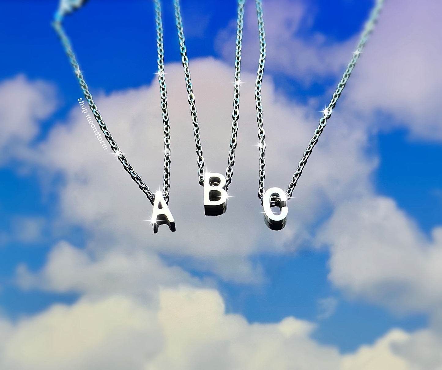 Silver Custom Letter Necklace