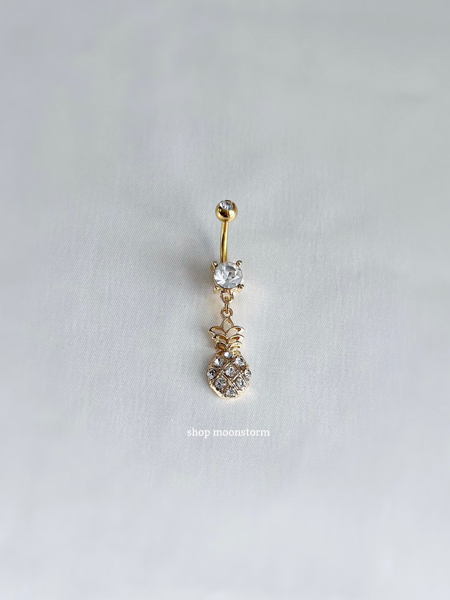 Gold Pineapple Belly Ring