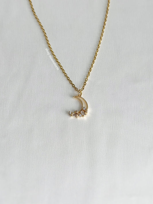 Crescent Moon & Star Necklace