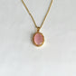 Oval Pink Amulet Necklace