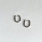 Silver Oval Hoop Earrings