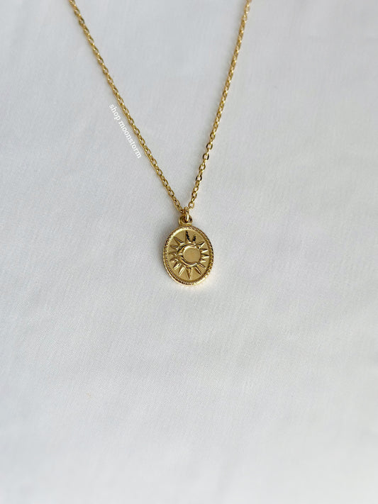 Gold Sun & Moon Necklace