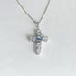 Sparkling Moonstone Cross Necklace