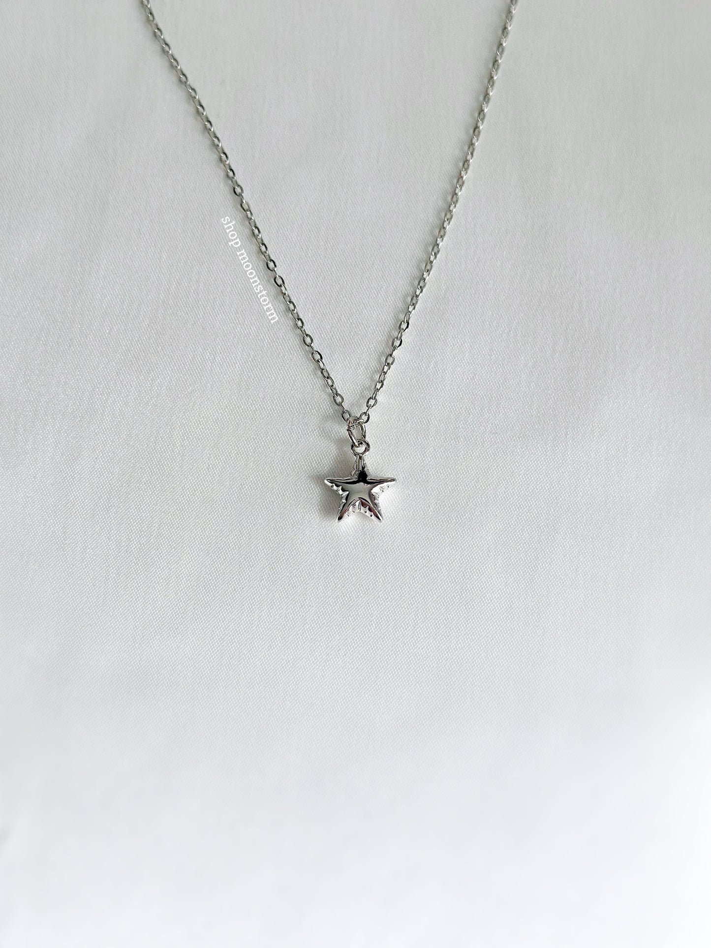 Mini Puff Star Necklace (Silver Version)