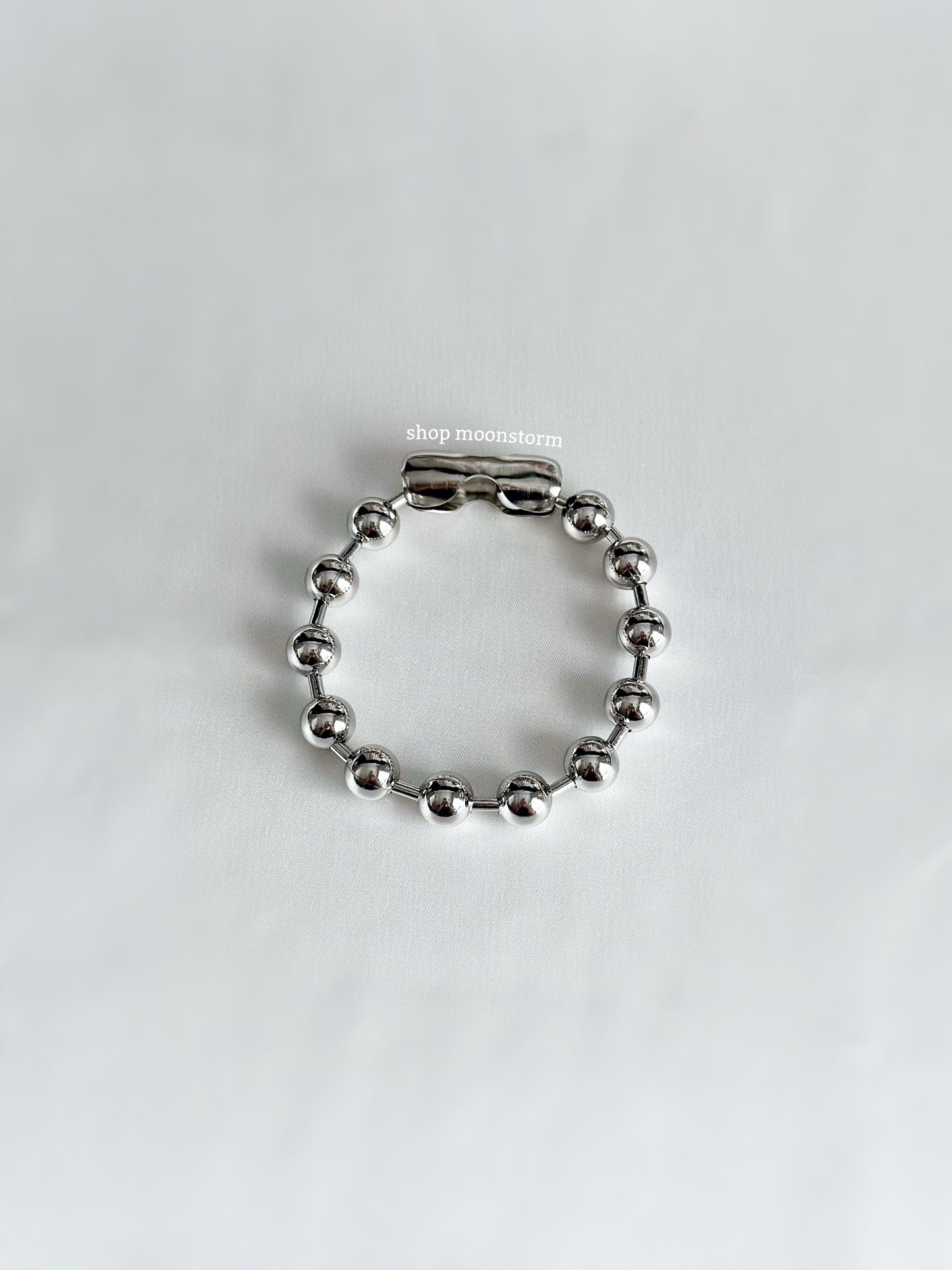 10mm Silver Ball Chain Bracelet