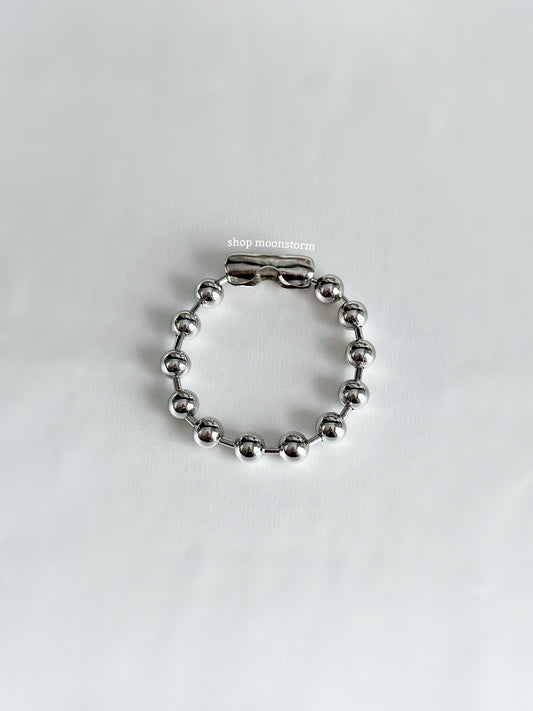 10mm Silver Ball Chain Bracelet