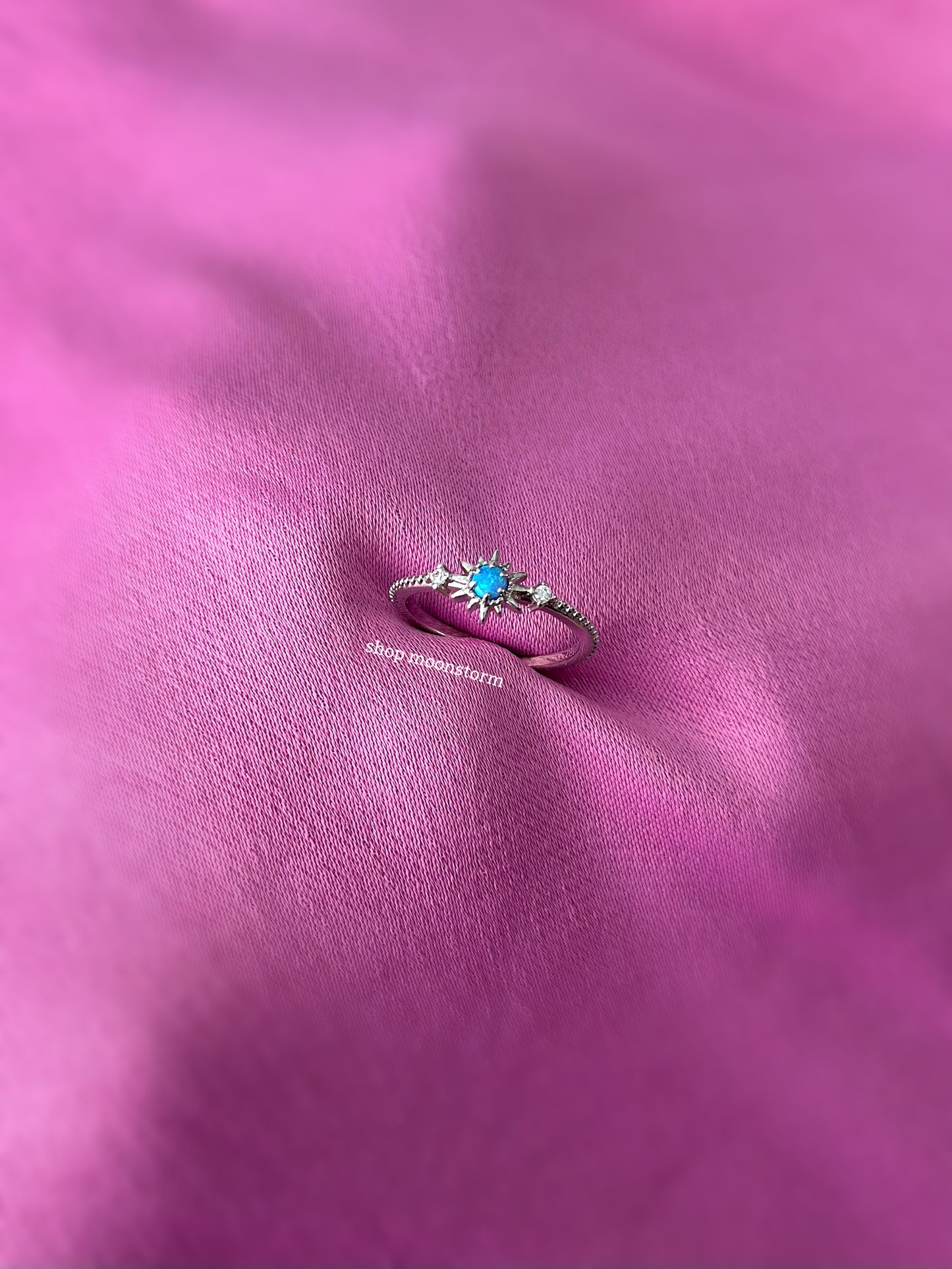 Blue Opal Sun Ring