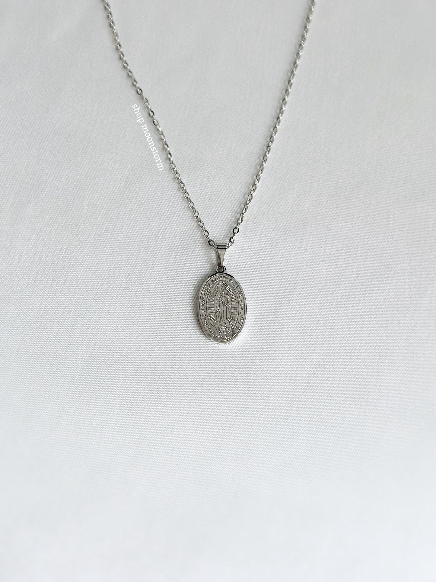 Our Lady of Guadalupe Necklace (Silver Version)