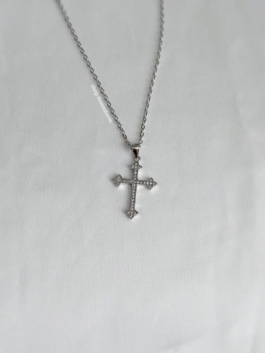 CZ Bling Cross Necklace