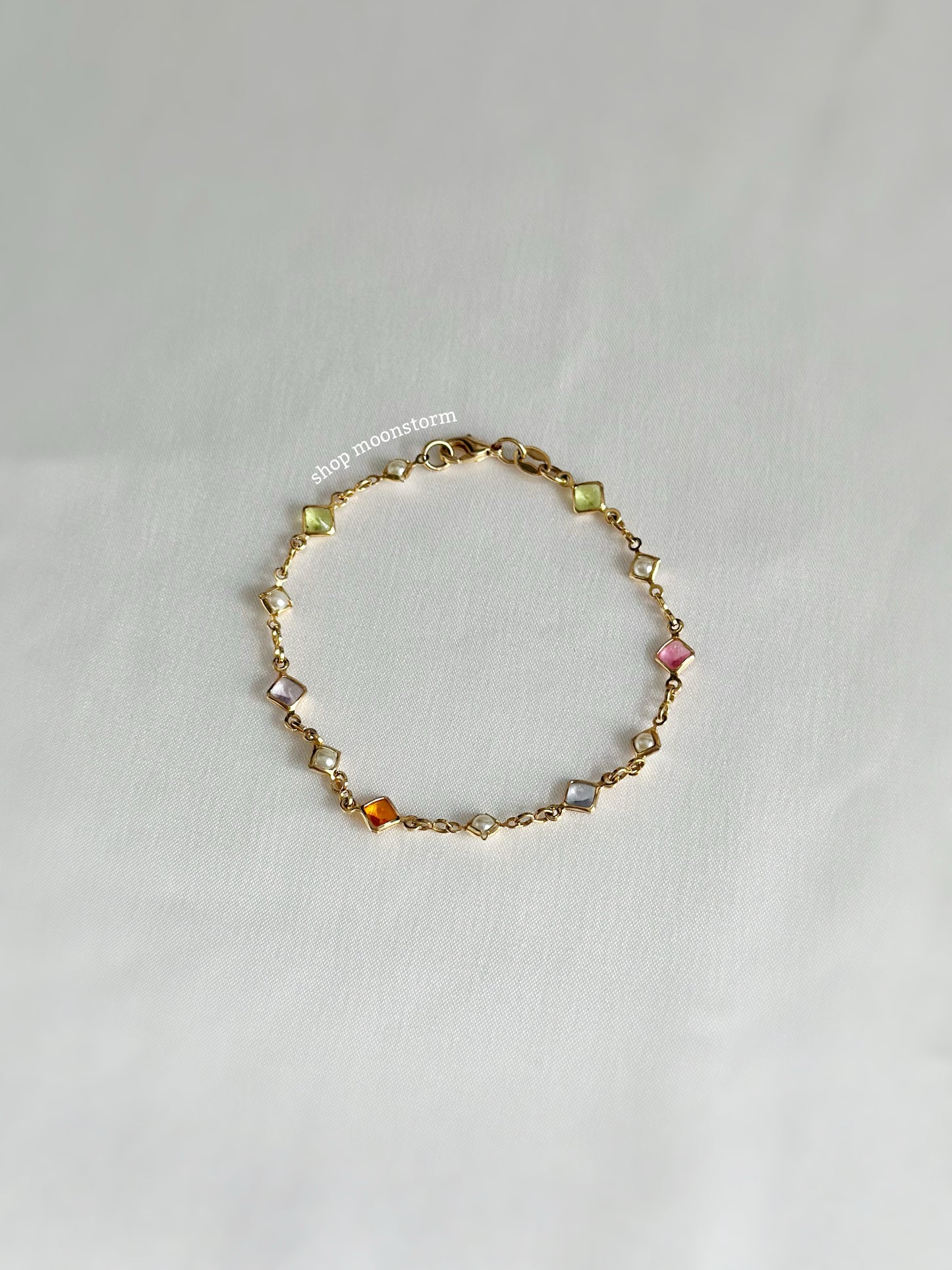 Pearl & Pastel Gemstone Bracelet