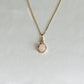 Gold Rose Quartz Amulet Necklace