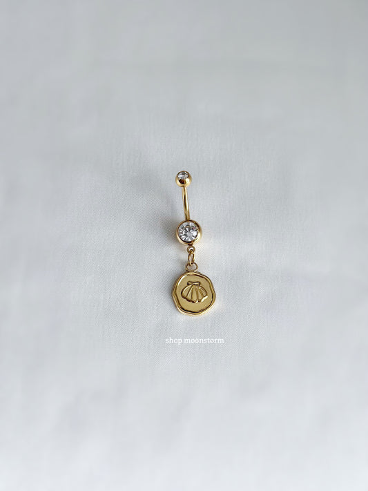 Gold Shell Belly Ring