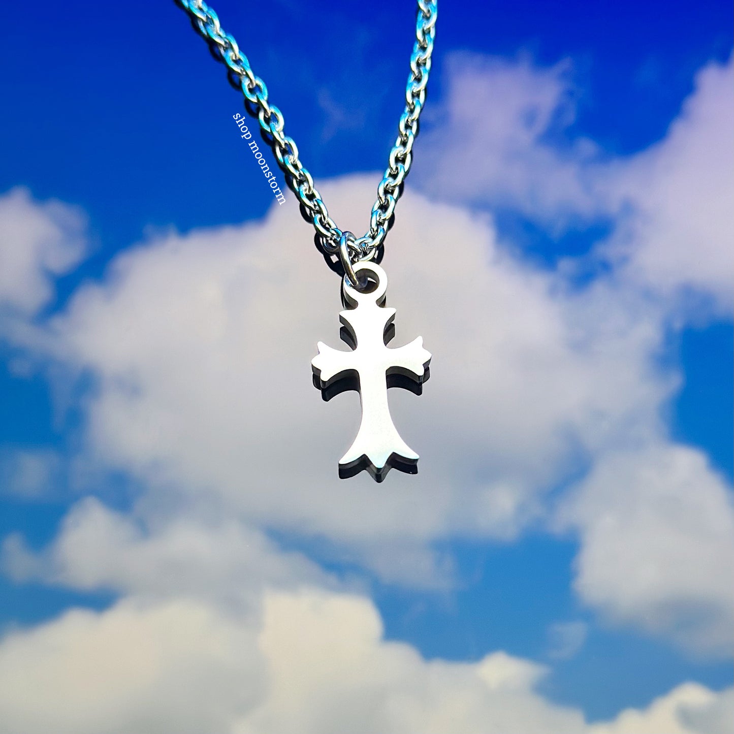 Chrome Cross Necklace