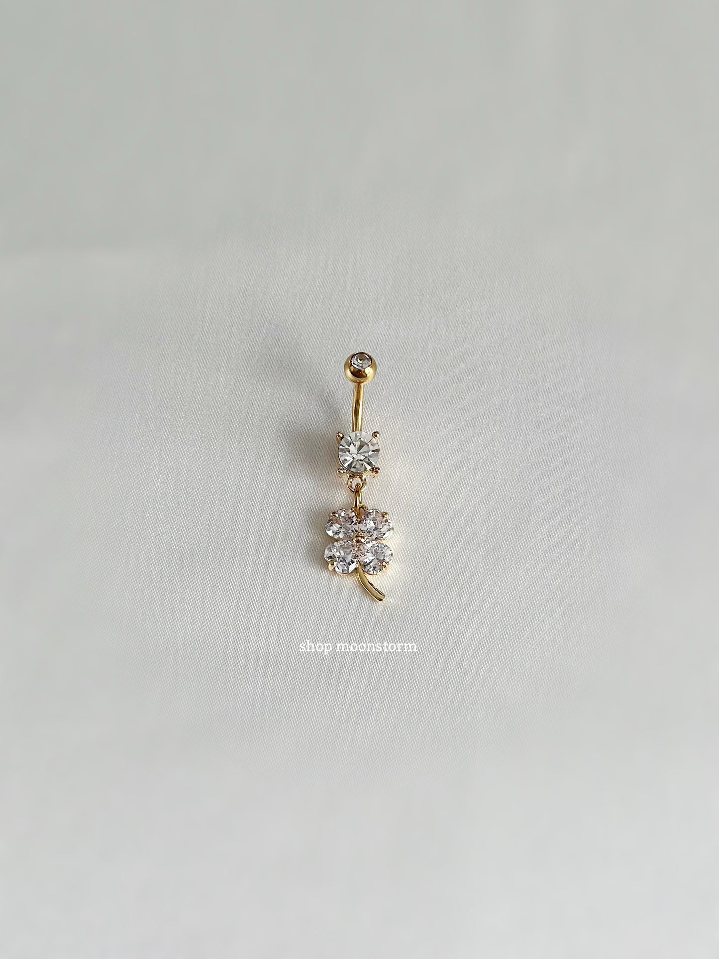 Gold Clover Belly Ring