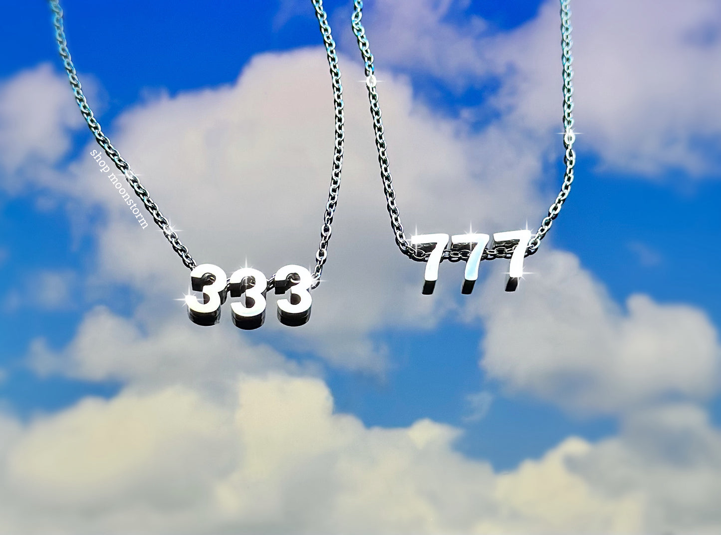 Silver Angel Number Necklace