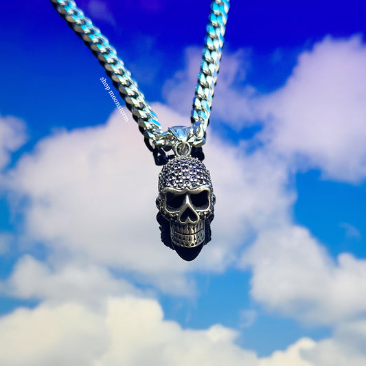 Black Crystal Skull Necklace