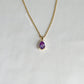 Amethyst Teardrop Crystal Necklace