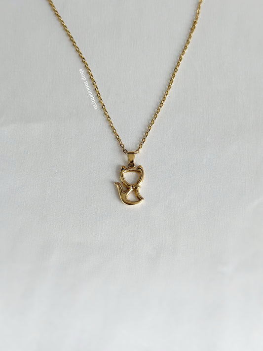 Gold Cat Necklace