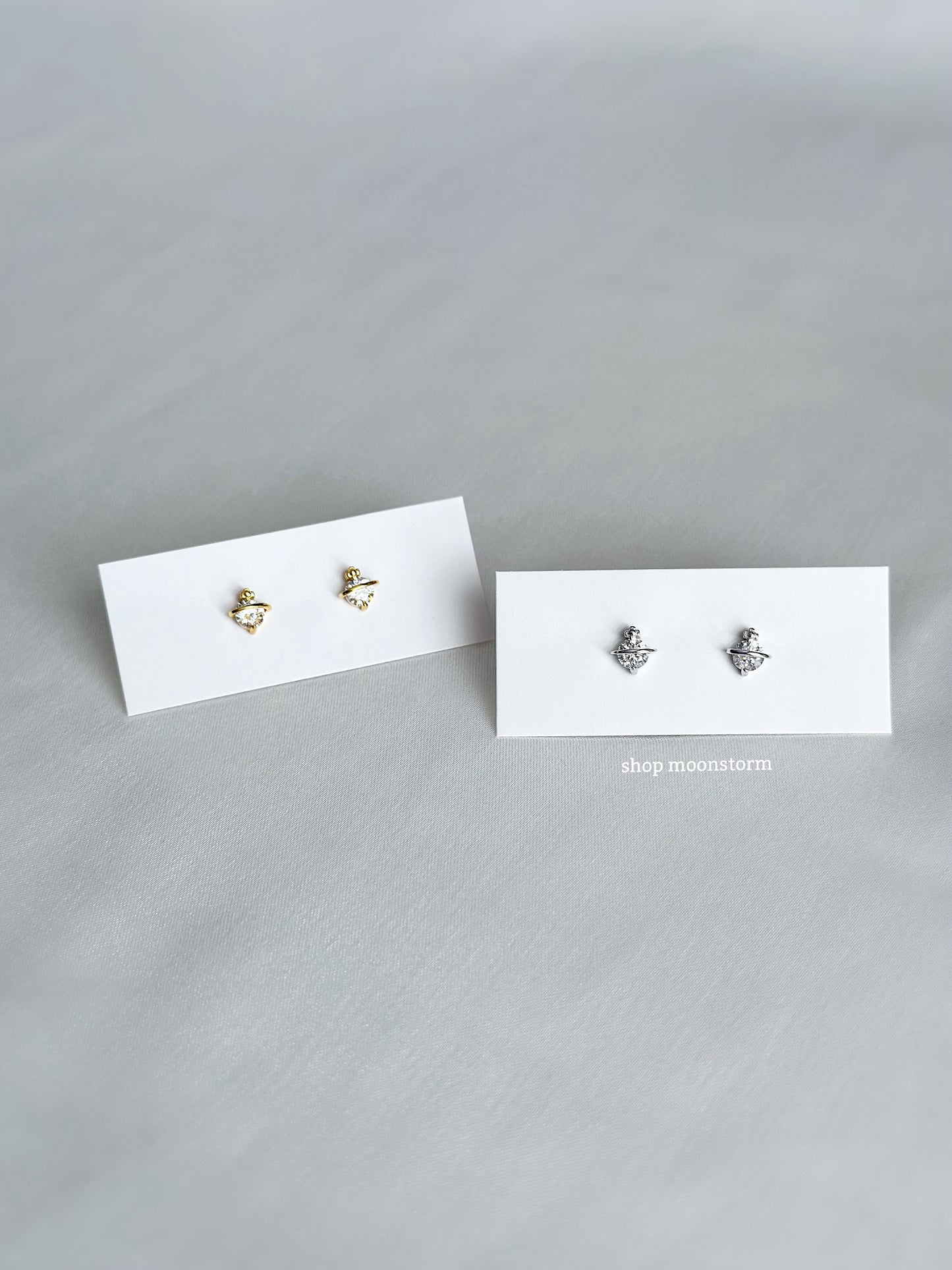 Orb Planet Stud Earrings (Silver Version)