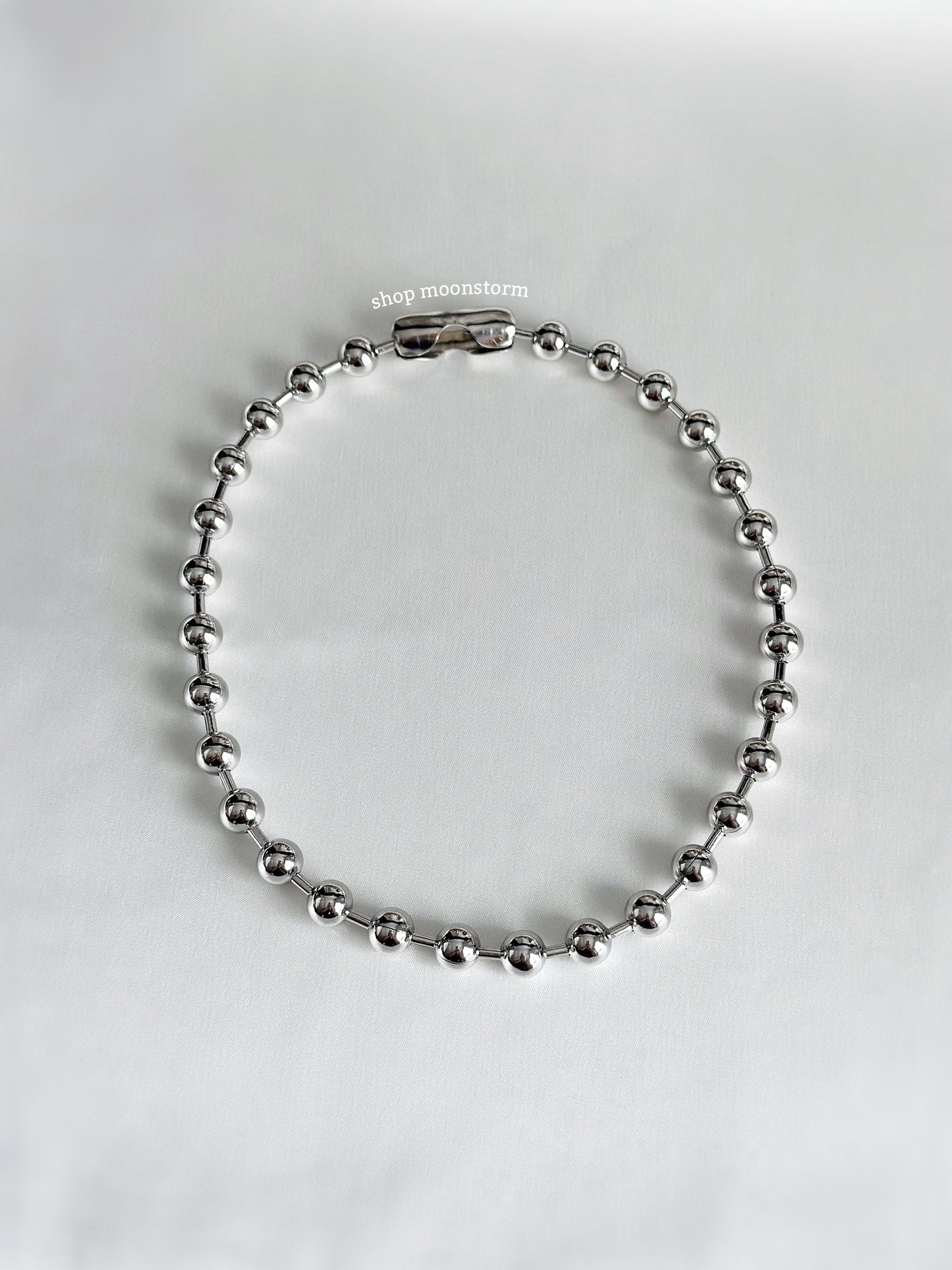 10mm Silver Ball Chain Necklace