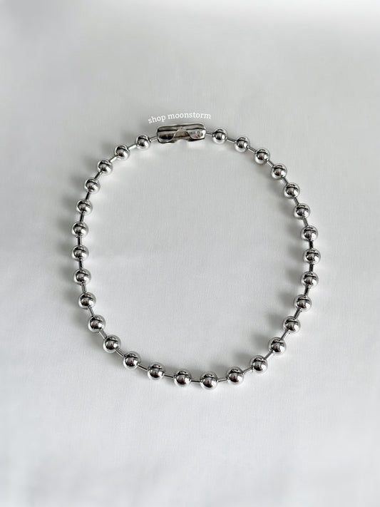 10mm Silver Ball Chain Necklace