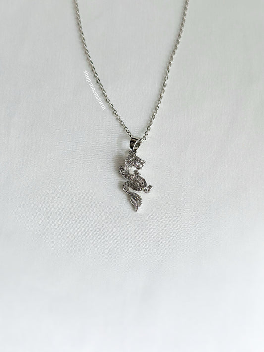 Dragon Power Necklace (Silver Version)