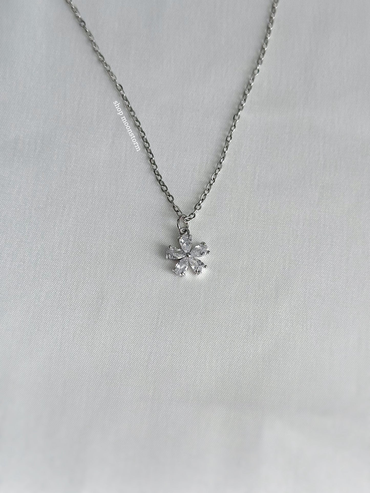 Silver Flower Necklace